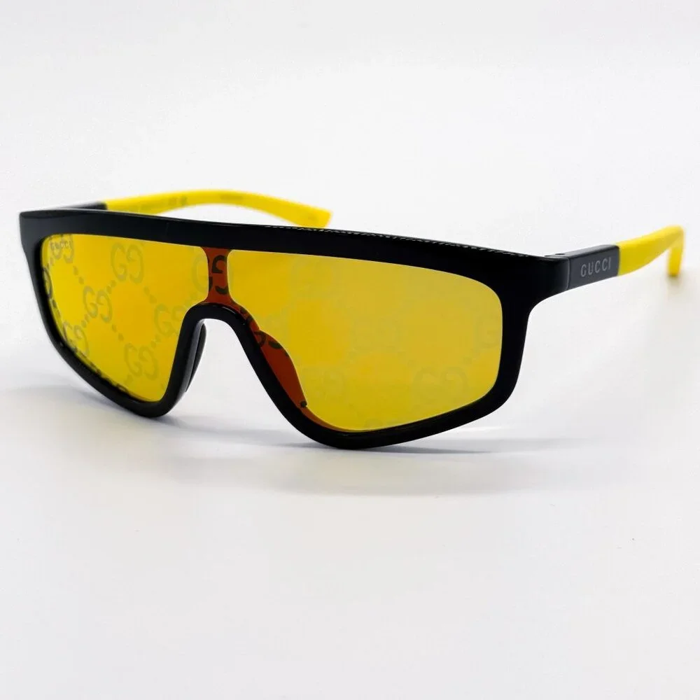 NEW GUCCI GG1736S 004 SHIELD YELLOW UNISEX SUNGLASSES GUCCI